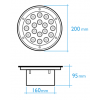 Foco exterior empotrar acero inoxidable  18W